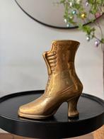 Vintage Massief Koperen Victoriaanse Laars Vaas/Decoratie, Ophalen of Verzenden, Koper