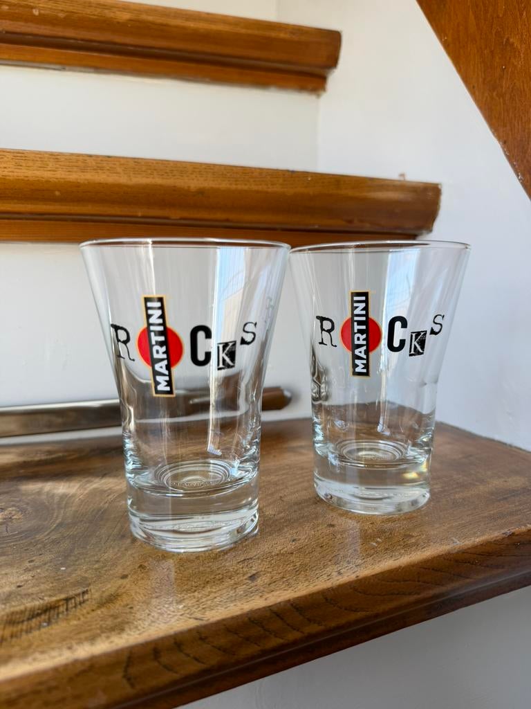 2x Martini rocks glas, Verzamelen, Glas en Borrelglaasjes, Ophalen of Verzenden, Zo goed als nieuw, Borrel- of Shotglas