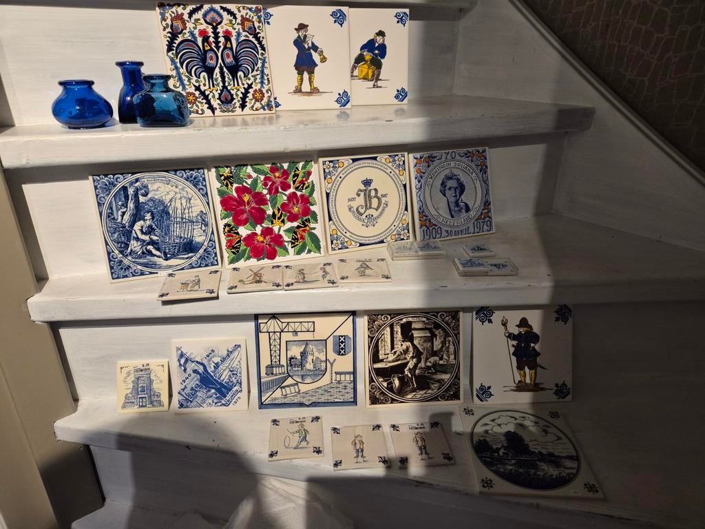 Diverse collectie Delfts Blauw en decoratieve tegels, Antiek en Kunst, Antiek | Wandborden en Tegels, Ophalen of Verzenden