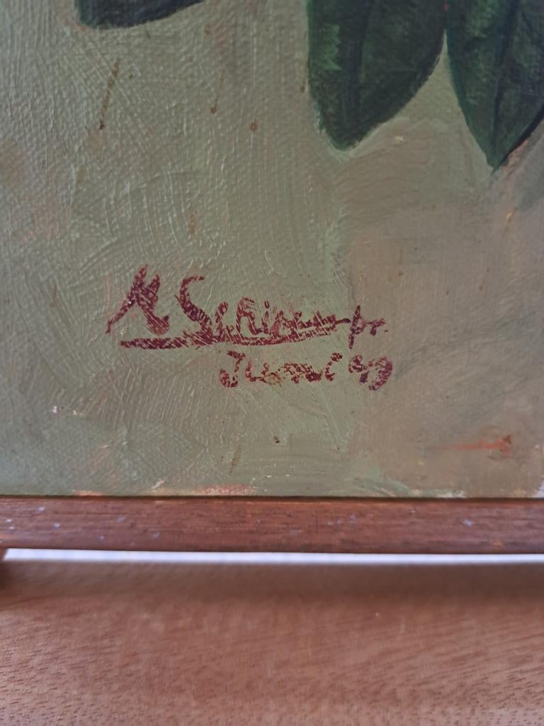 Schilderij bloemen A. Schipper, Ophalen