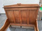 Antiek houten bed 190x125cm met lattenbodem, Ophalen