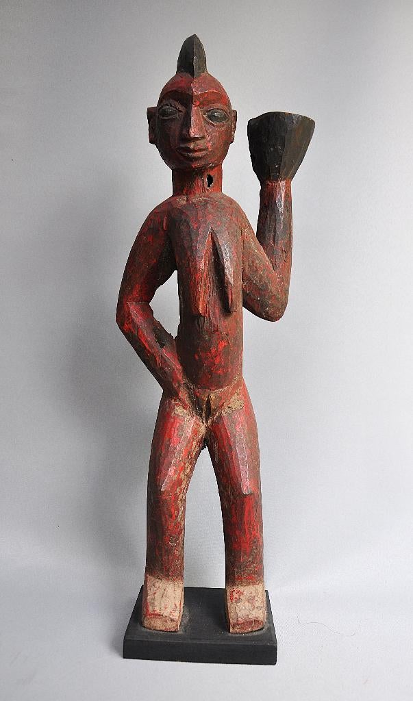 Vrouwelijk Baule Mbra Beeld - Rituele Kunst uit Ivoorkust, Ophalen of Verzenden