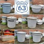 Grijs en Grijsgewolkt emaille pannen & ketels, Ophalen