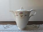 Franse Limoges theepot met roosjes bloemetjes rand, Ophalen of Verzenden