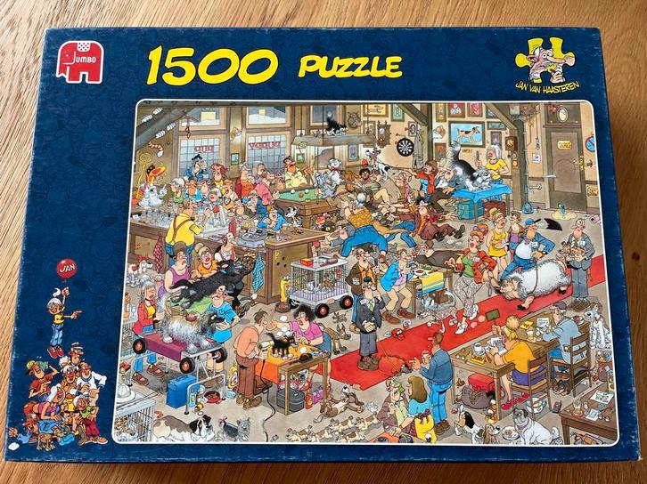 Jan van Haasteren Legpuzzel 1500 - De Hondenshow, Hobby en Vrije tijd, Denksport en Puzzels, Zo goed als nieuw, Legpuzzel, Meer dan 1500 stukjes