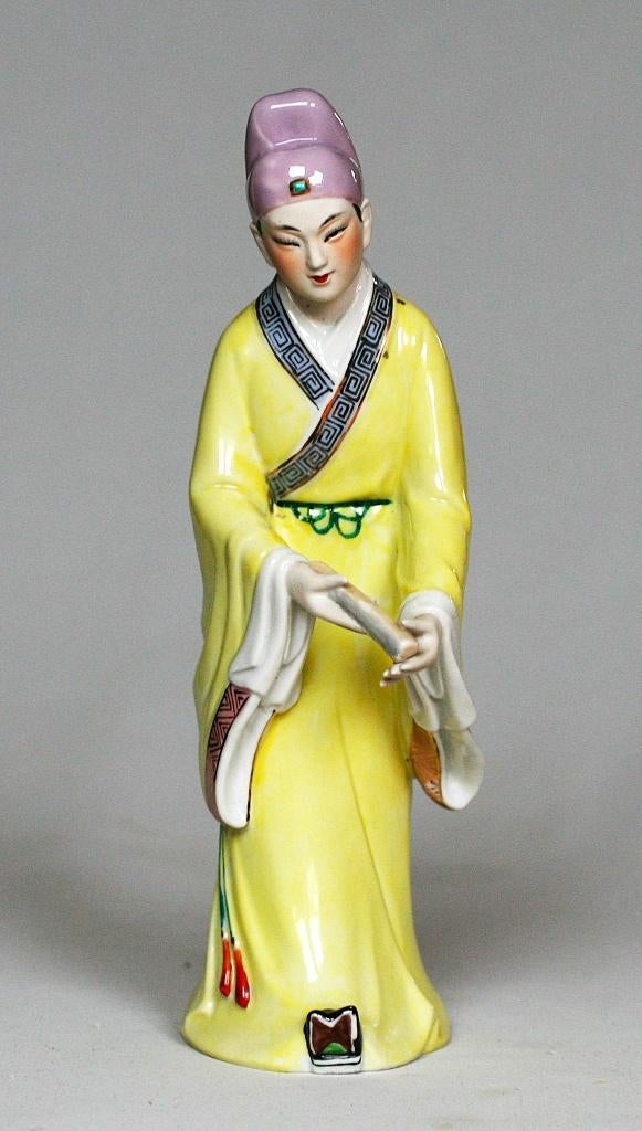 Chinees porselein Beeldje van een Geleerde of Ambtenaar, Antiek en Kunst, Ophalen of Verzenden