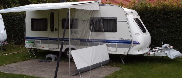 HOBBY TOP CARAVAN EXC.UL 2007 OP FIJNE VASTE SEIZOENPLAATS, Caravans en Kamperen, Caravans, Particulier, tot en met 4, 1000 - 1250 kg