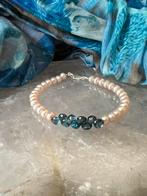 Topaas London blue parel geluk beschermt zeldzaam uniek, Sieraden, Tassen en Uiterlijk, Armbanden, Met bedels of kralen, Blauw