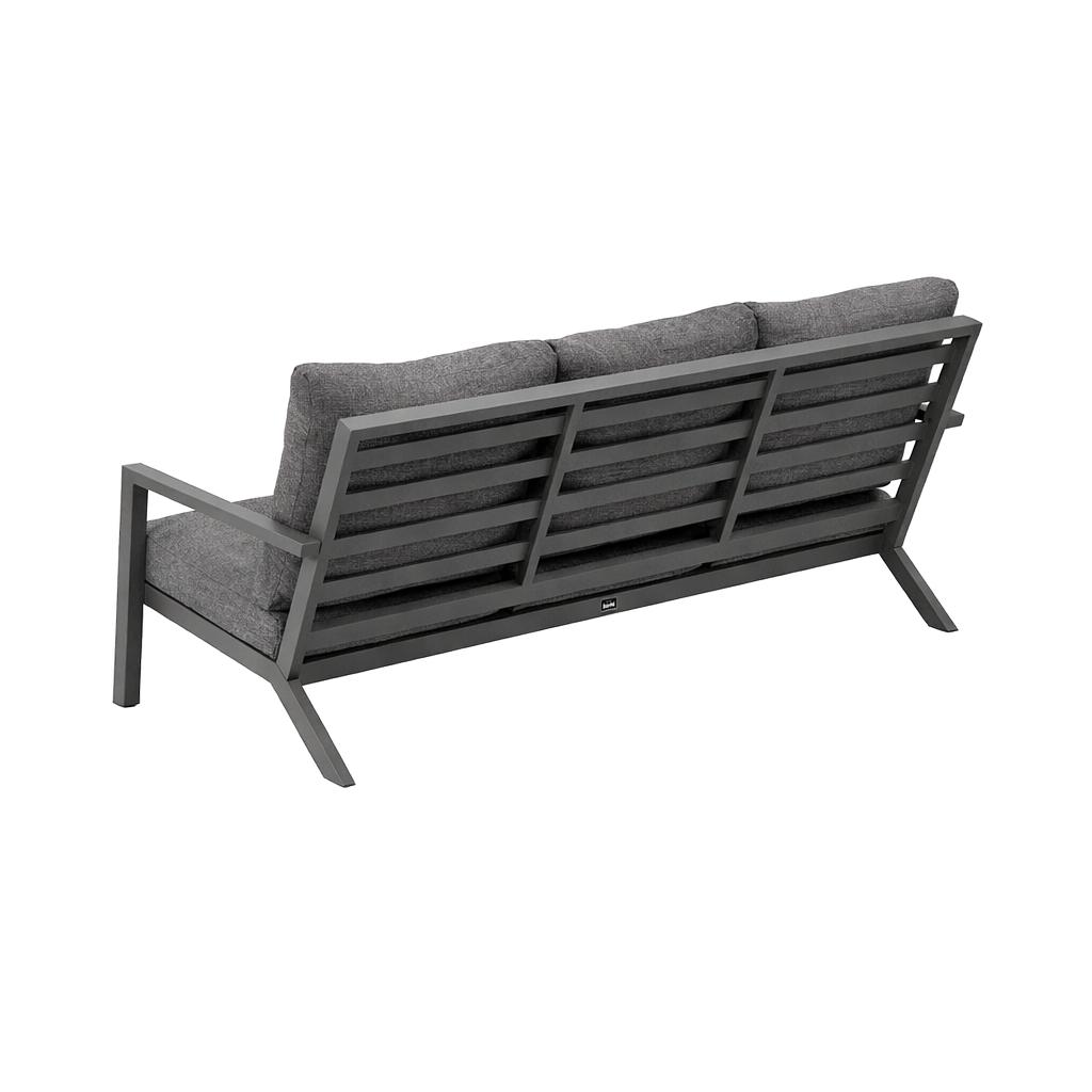 Bank 3-zit Vomano antraciet met kussens en kussenbox, Tuin en Terras, Ophalen, Gebruikt, 3 zitplaatsen, Loungeset