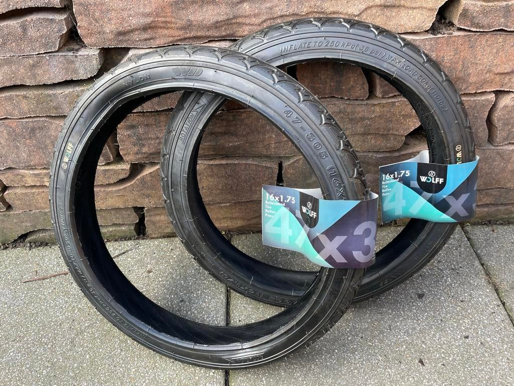Set 16 inch buitenband (nieuw), Band, Kinderfiets, Nieuw, Ophalen of Verzenden