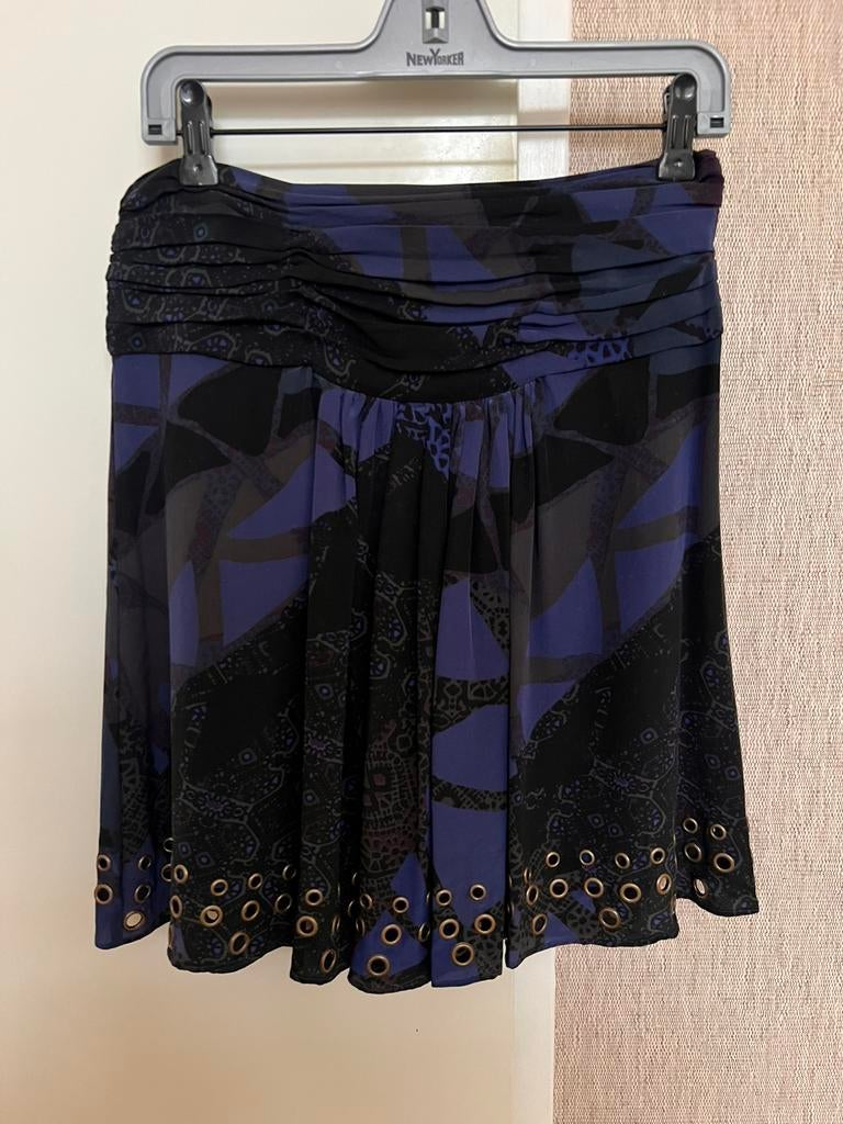100% zijde rok essentiel antwerp blauw paars, Blauw, Ophalen of Verzenden, Zo goed als nieuw, Maat 36 (S)