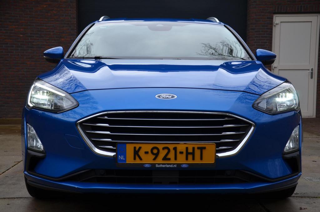 Ford Focus Wagon 1.0 EcoBoost Hybrid Titanium X Business Nav, Auto's, Ford, Gebruikt, Blauw, Origineel Nederlands, 999 cc