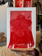 Lino snede afdruk, Antiek en Kunst, Ophalen of Verzenden