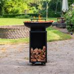 bbq Plancha Camarada Blackline met wielen en houtopslag NW, Tuin en Terras, Ophalen of Verzenden, Nieuw, RJRoyal Living