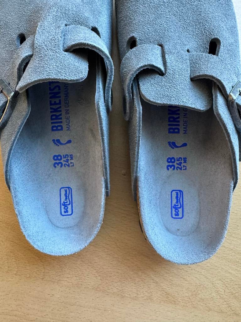 Nieuwe Birkenstock klompen maat 38, Kleding | Dames, Schoenen, Ophalen of Verzenden, Nieuw, Grijs, Slippers