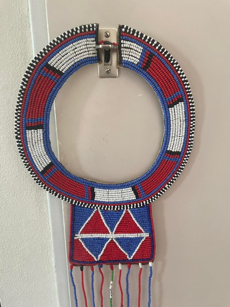 Prachtige Afrikaanse kralenketting ketting Masai Maasai, Ophalen of Verzenden