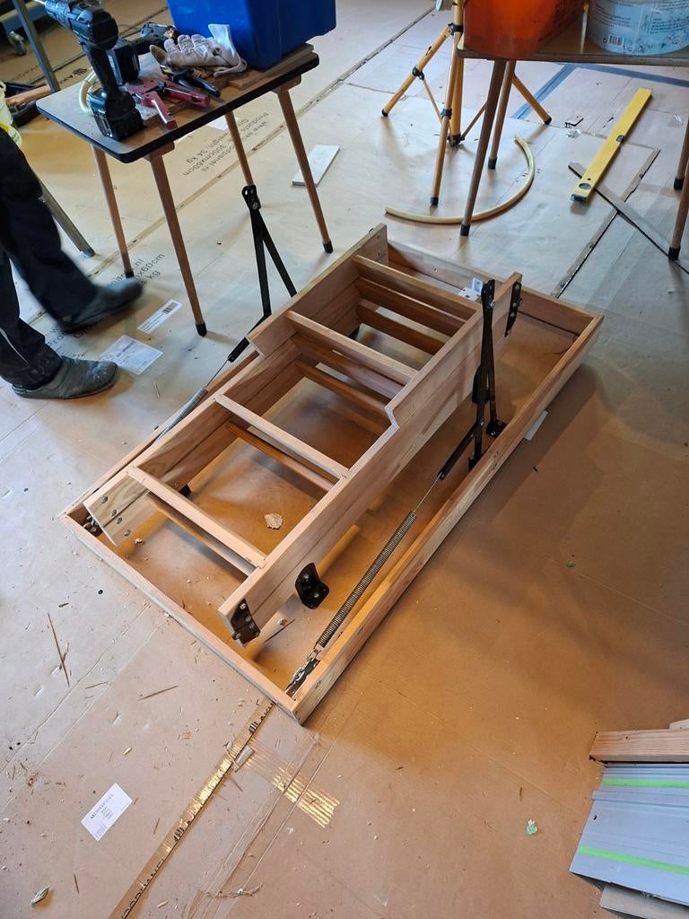 Houten Vlizotrap - Opvouwbaar Zoldertrap, Ophalen, Gebruikt, Trap, Opvouwbaar of Inschuifbaar