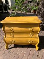 Okergeel buikkastje, ladenkastje, opgeknapt, uniek, Ophalen, 50 tot 100 cm, 3 of 4 laden, Minder dan 100 cm