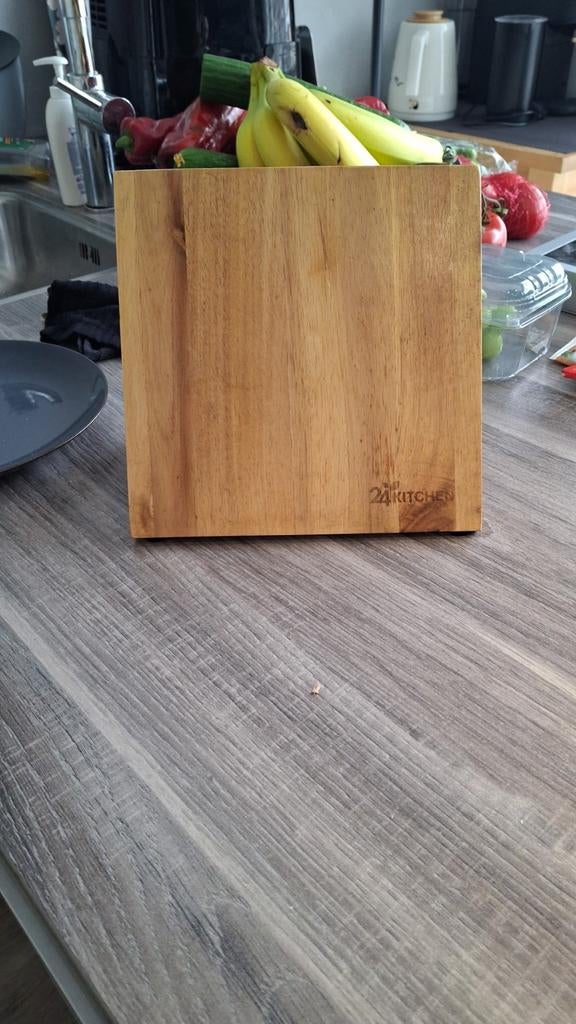 messenblok, Huis en Inrichting, Keuken | Keukenbenodigdheden, Overige typen, Hout, Geel, Ophalen of Verzenden