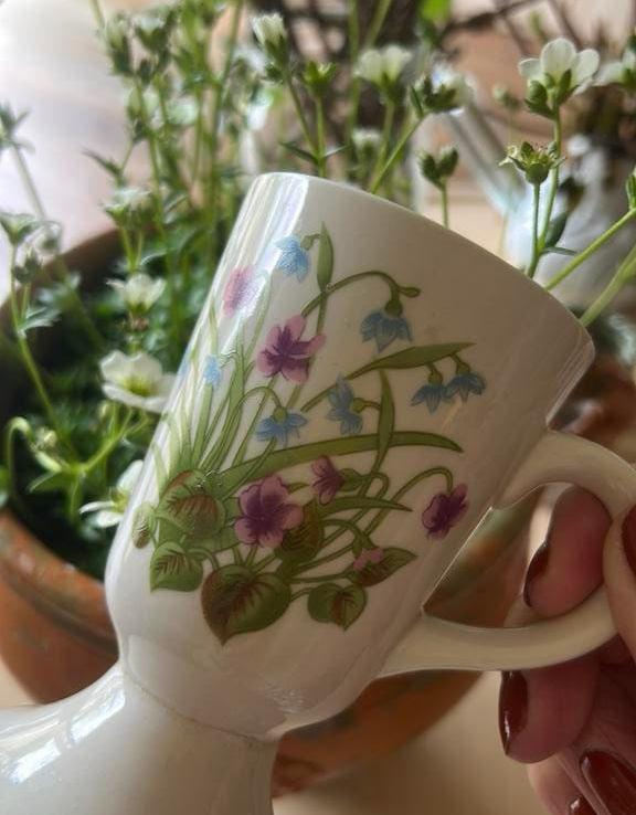 Vintage gres mokjes set 4 gaaf, Antiek en Kunst, Ophalen of Verzenden