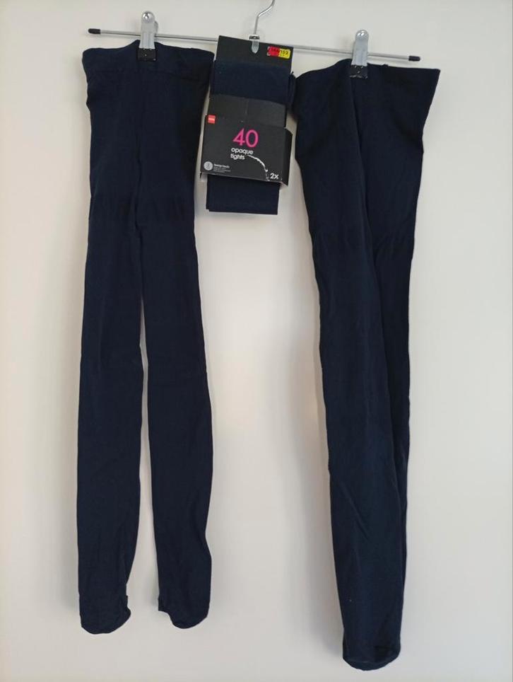 Hema panty's navy / donkerblauw maat 146/152 (3 stuks), Kinderen en Baby's, Kinderkleding | Maat 146, Gebruikt, Meisje, Nacht- of Onderkleding