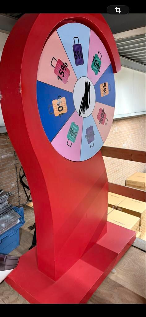 Groot houten Rad van Fortuin, Hobby en Vrije tijd, Overige Hobby en Vrije tijd, Gebruikt, Ophalen