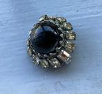 Vintage oud antieke rhinestones steen broche costume Jewelry, Ophalen of Verzenden, Overige materialen, Broche