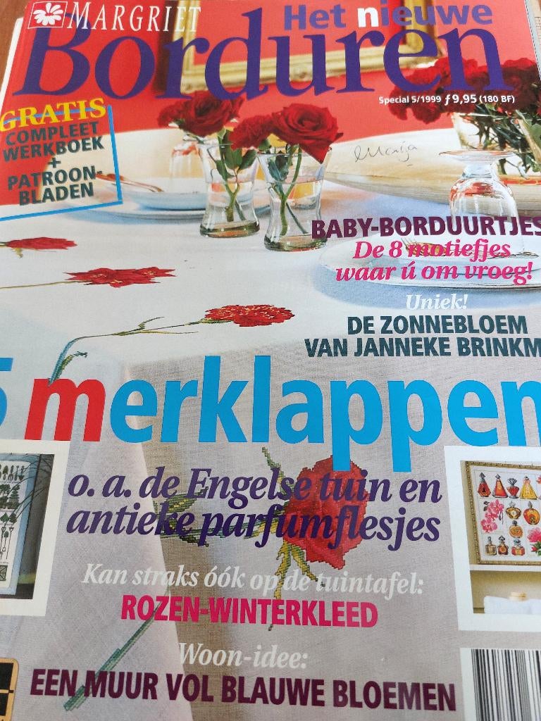 Margriet Borduren Special 5 (1999) + werkboek & patronen, Ophalen of Verzenden, Zo goed als nieuw, Handborduren, Patroon