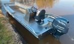 Aluminium Platbodem werkboot karperboot met 50 pk yamaha, Watersport en Boten, Gebruikt, Tot 10 pk, Aluminium, Ophalen of Verzenden