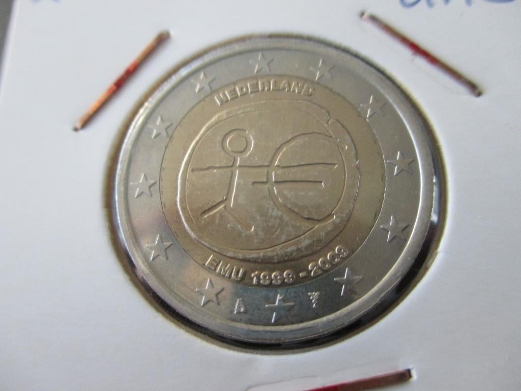 2 euro 10 jaar EMU 2009 unc, Ophalen of Verzenden, Koningin Beatrix, Euro's, Losse munt