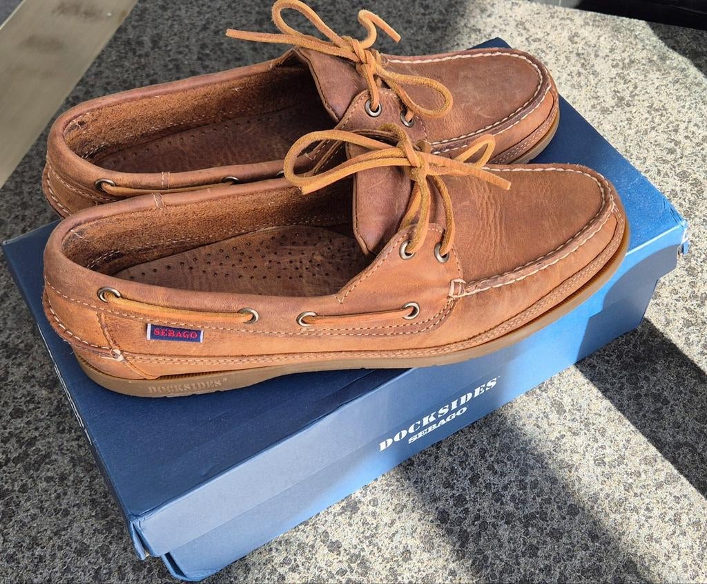 Sebago Docksides volledig leer nieuw in doos, Ophalen of Verzenden, Nieuw, Bruin