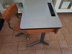 Vintage schoolbank met stoel - Gebruikt, Ophalen of Verzenden
