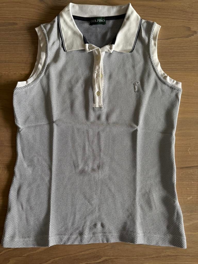 Golfino shirt, maat 42 (valt klein 40), blauw/wit, Ophalen of Verzenden, Gebruikt, Kleding, Overige merken