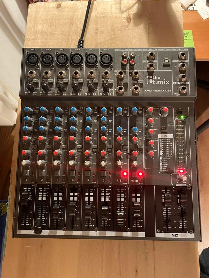 Mengpaneel | t.mix xmix 1202 FX USB, Muziek en Instrumenten, Mengpanelen, Gebruikt, Ophalen of Verzenden