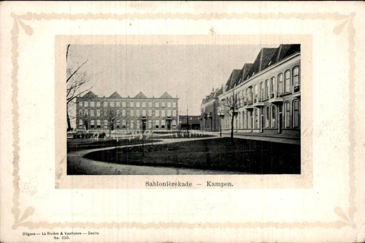 Kampen - Sablonièrekade - Gezicht, Verzamelen, Ansichtkaarten | Nederland, Ongelopen, Overijssel, Voor 1920, Ophalen of Verzenden