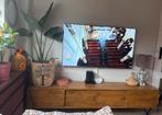 Mangohouten vintagestijl televisiemeubel met schuifdeuren, Ophalen, Vintage boho eclectisch, 150 tot 200 cm, Zo goed als nieuw