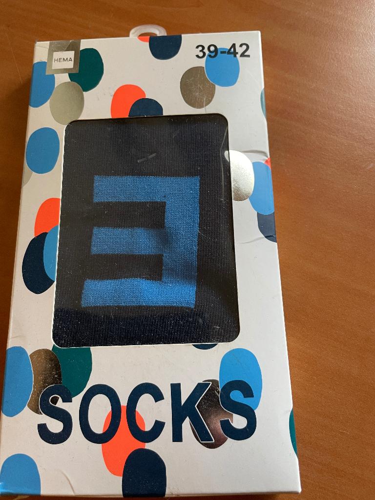 Nieuwe Letter sokken, Letter E, Sokken en Kniesokken, Overige kleuren, Verzenden, Nieuw