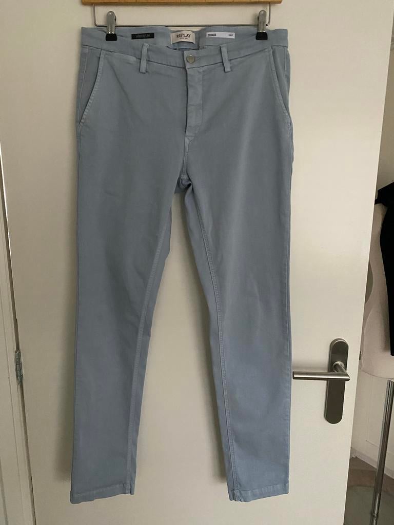 Replay Zeumar Slim Fit broek maat 33/32 nieuw, Ophalen of Verzenden, Nieuw, Maat 48/50 (M), Blauw