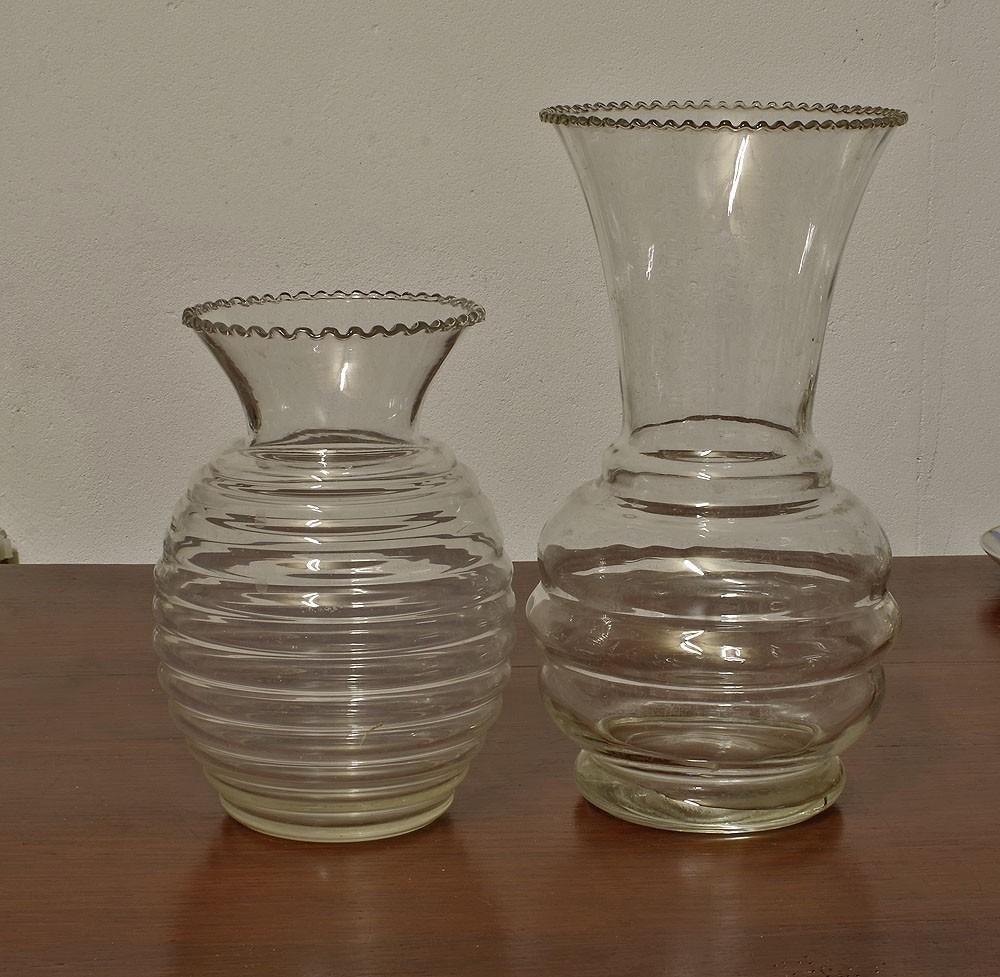 2 oude bloemenvazen., Antiek en Kunst, Antiek | Glas en Kristal, Ophalen of Verzenden