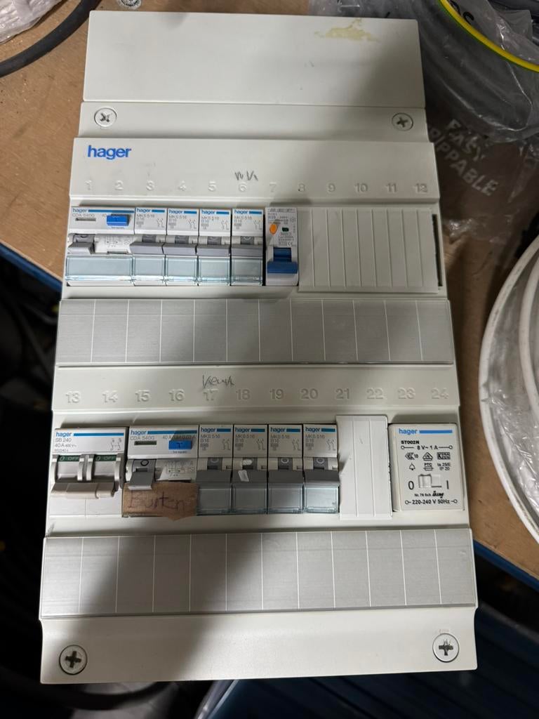 Hager meterkast 8 groepen en aardlekautomaat, Ophalen of Verzenden, Zo goed als nieuw, Overige typen