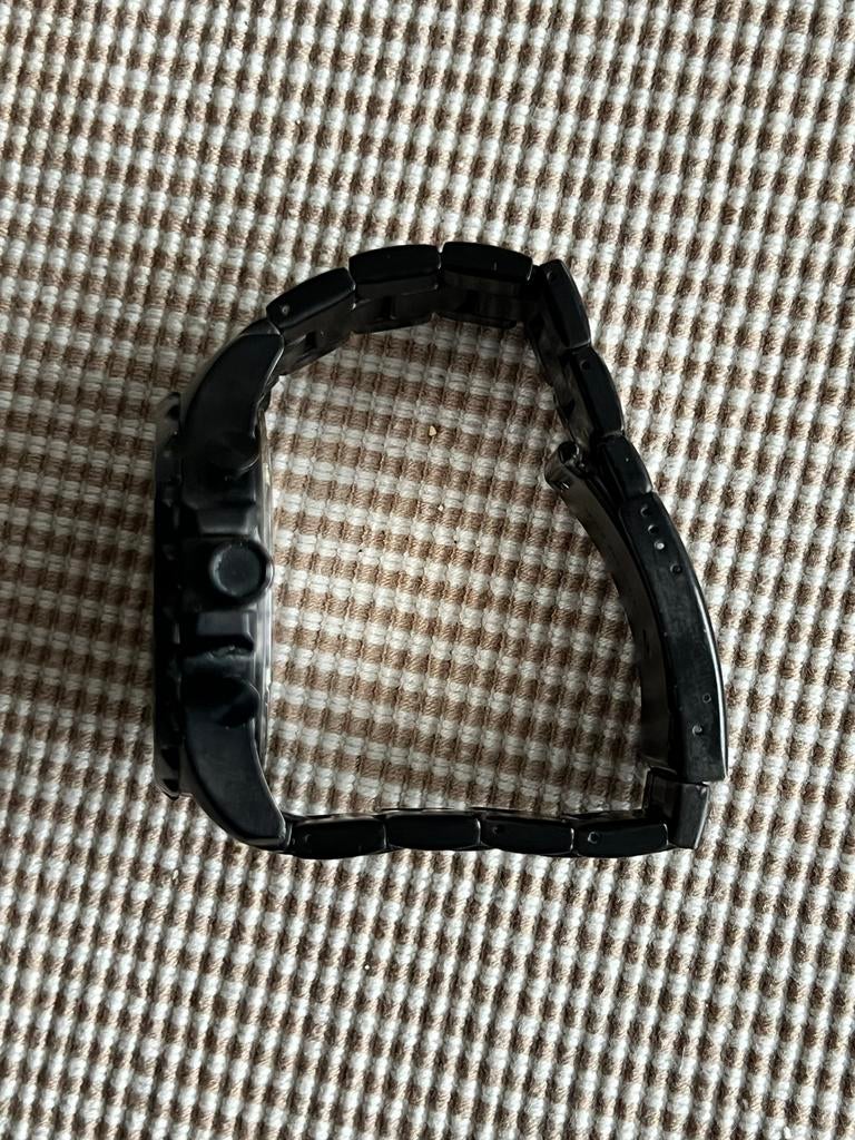 Zwart Fossil horloge, Overige merken, Staal, Gebruikt, Staal