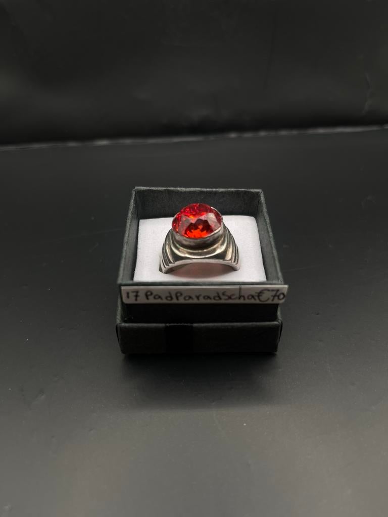 Padparadscha ring maat 17 925, Ophalen of Verzenden, Overige materialen, Ring