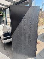 Zwart tafelblad met natuurlijke randen, Ophalen, Gebruikt, 50 tot 100 cm, Rechthoekig