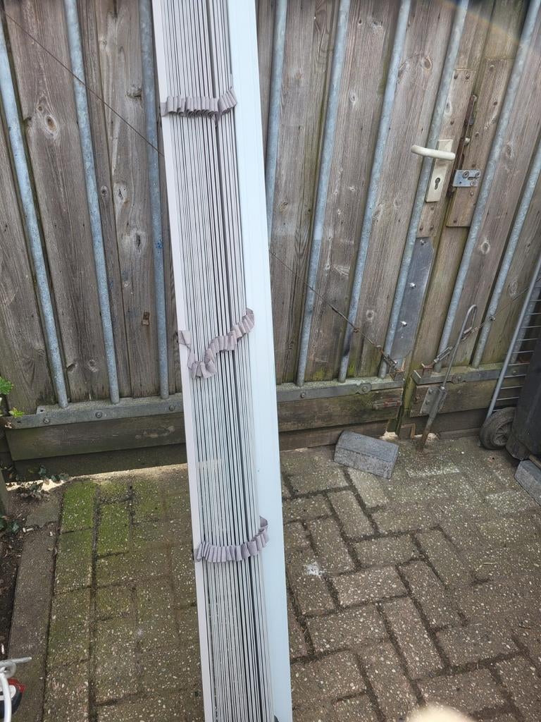 Jaloezie 194 cm breed, 175 cm hoog, lamellen 5 cm breed, Ophalen, 150 tot 200 cm