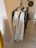 Opvouwbaar logeerbed met matras en hoes, Ophalen, Gebruikt, Eenpersoons, Zwart