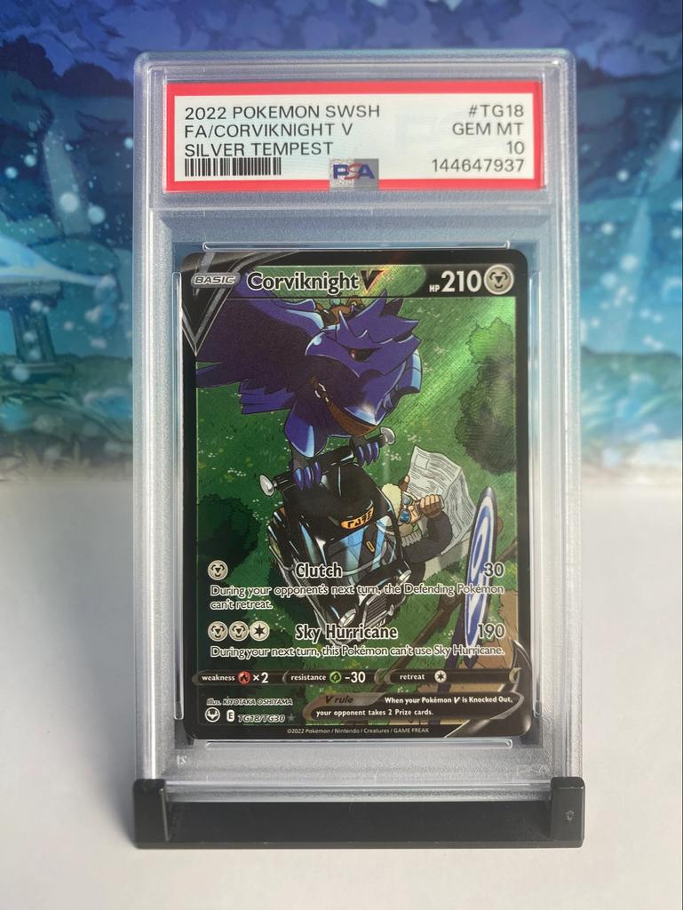 Corviknight V TG10 PSA10 Pokémon kaart, Verzenden, Zo goed als nieuw, Losse kaart