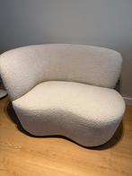WOOOD fauteuil Stone crème bouclé stof met leuning links, Ophalen, Zo goed als nieuw, Stof, 75 tot 100 cm