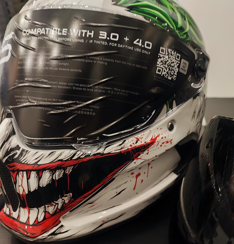 Ruroc Atlas 4.0 Marvel The Joker maat SM Small Medium, Motoren, UK, S, Tweedehands, Ophalen