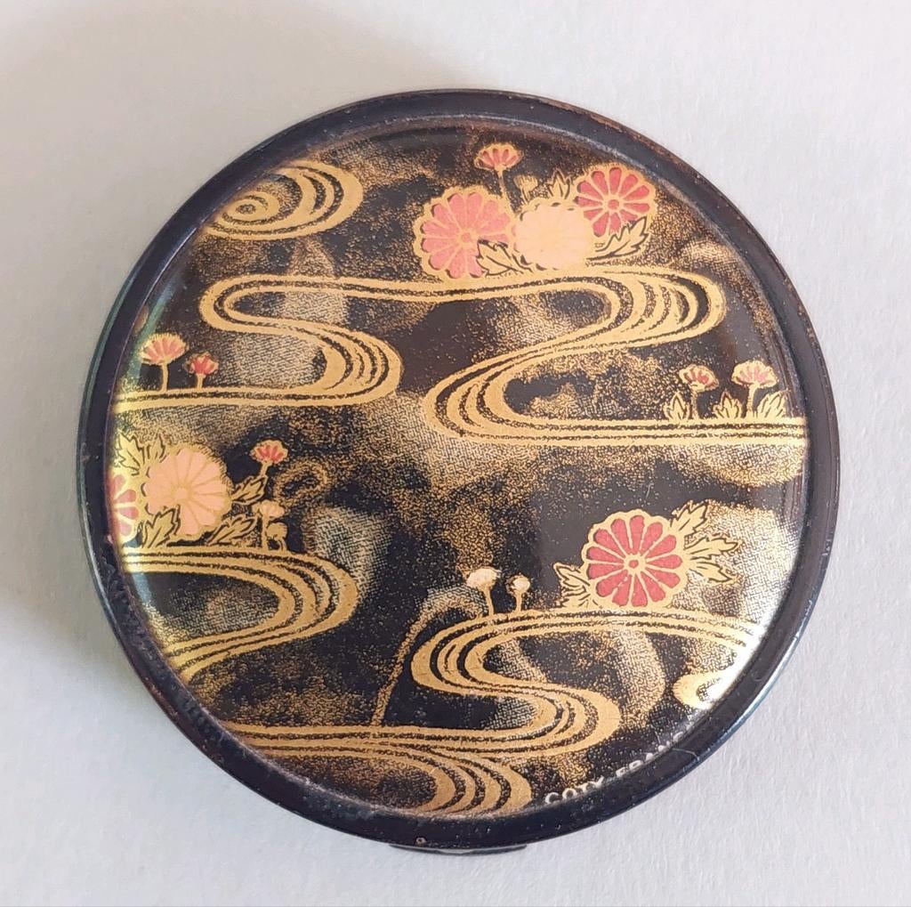 Coty Paris spiegel poederdoos vintage Oosters Japans design, Ophalen of Verzenden, Koper, Overige typen
