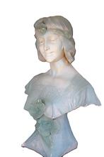 beeld/Terracotta beeld Friedrich Goldscheider .Art Deco bust, Ophalen of Verzenden